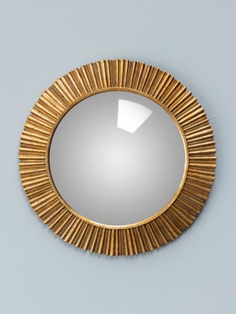 Miroir convexe doré 25 cm